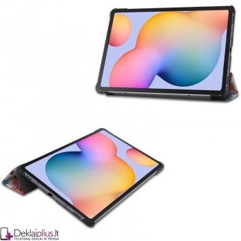 Dirbtinės odos atverčiamas dėklas - drugeliai (Samsung Tab S6 Lite 10.4 (P610/P615)-S6 Lite 2022 (P613/P619)-Tab S6 Lite 2024 (P625/SM-P620NZAAEUE)